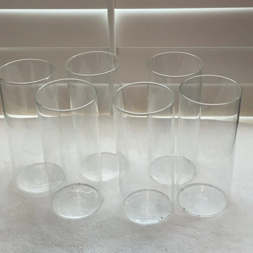 Elegant Clear Glass Candle Holders Set